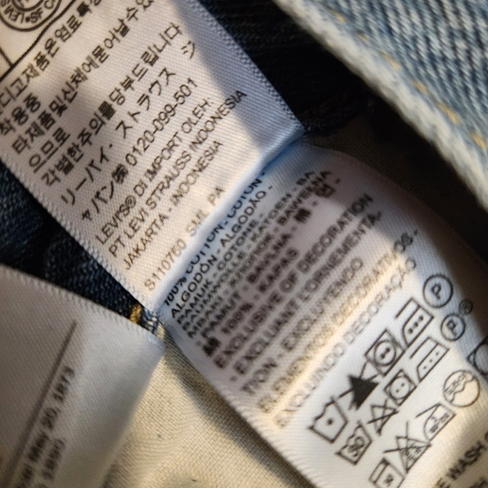 Levi's '94 Baggy Wide Leg Jeans Womens 27 Blue High Rise Denim A0356-0005 - Picture 6 of 8